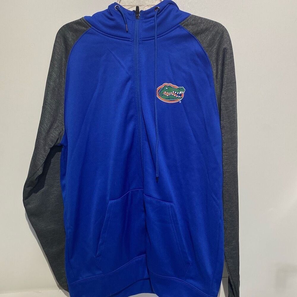 Colosseum Florida Gators Mens Large Full Zip Hoodie Blue Grey Orange NCAA UF